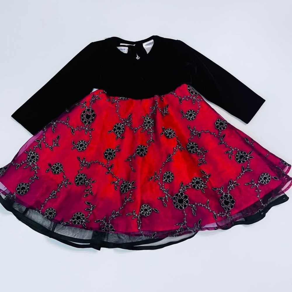 Vintage Blueberi Boulevard Velvet Holiday‎ Dress & Shrug Set 24M